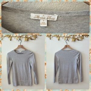 Minnie Rose Classic Heather Sweater, Size Small